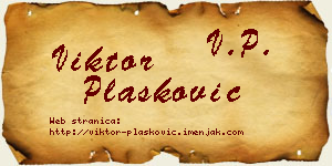 Viktor Plasković vizit kartica